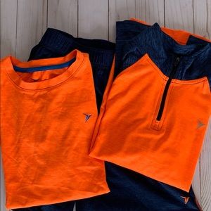EUC Active Old Navy Orange and Navy 3-Piece Outfit